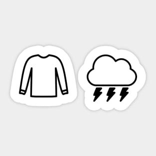 Sweater Weather, The NBHD Lightning BLACK Sticker